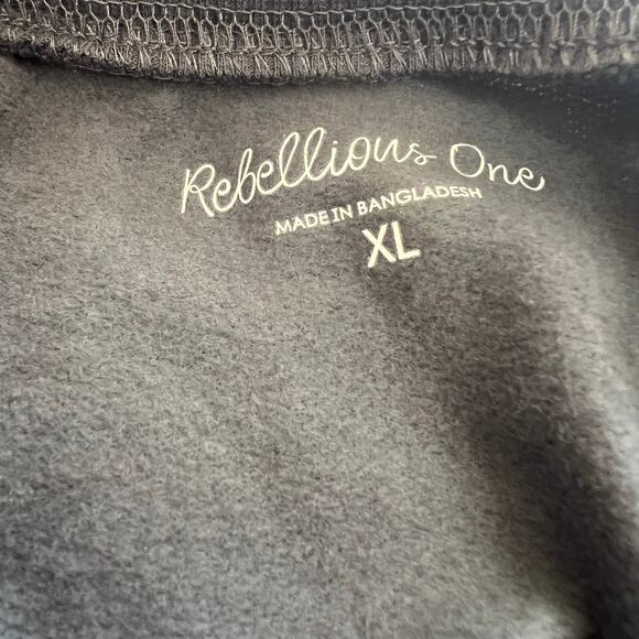 Rebellious One  gray women Good Vibes Sweatshirt Juniors size XL Casual academia - Picture 3 of 14